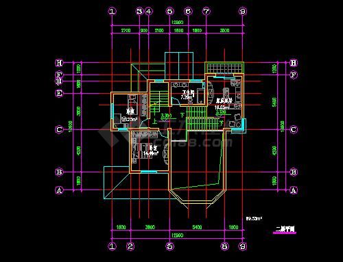 290平米欧式别墅全套建筑设计图纸-图二