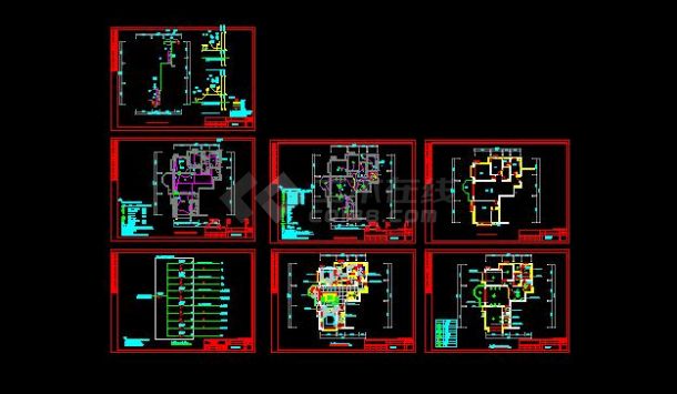 独立小型别墅全套装修设计施工CAD图-图一