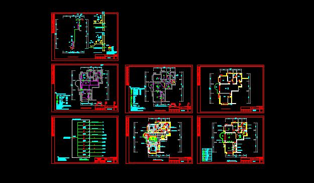 独立小型别墅全套装修设计施工CAD图_图1