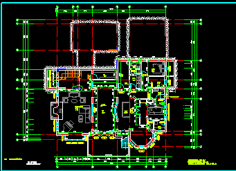 某现代小区别墅设计方案CAD施工图纸-图二