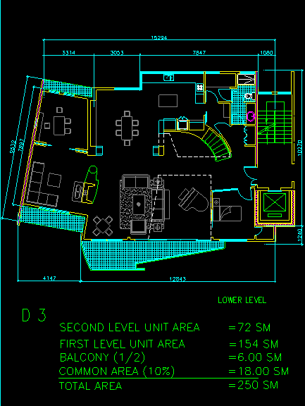国外别墅规划建筑CAD设计方案平面图纸-图二
