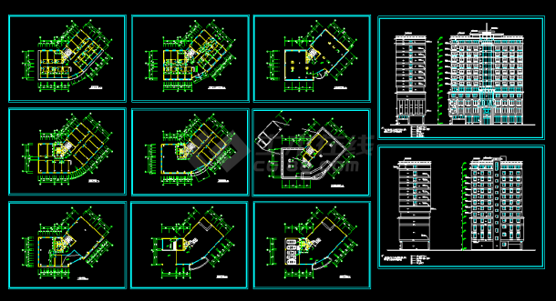 某城市酒店设计建筑CAD施工方案图纸-图一