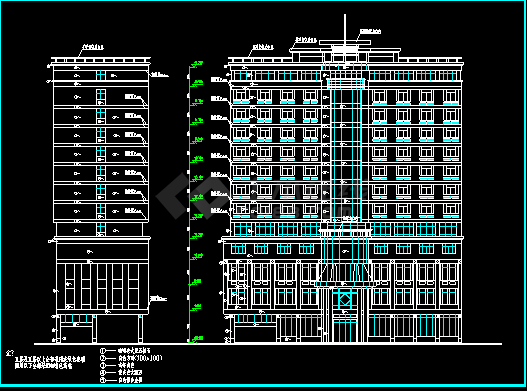 某城市酒店设计建筑CAD施工方案图纸-图二
