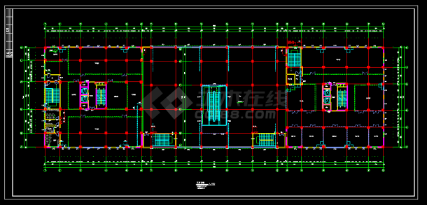 高层商住楼全套CAD施工设计图(带人防)-图二