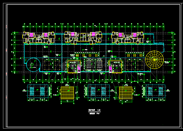 商场建筑施工设计全套CAD平立剖图-图二