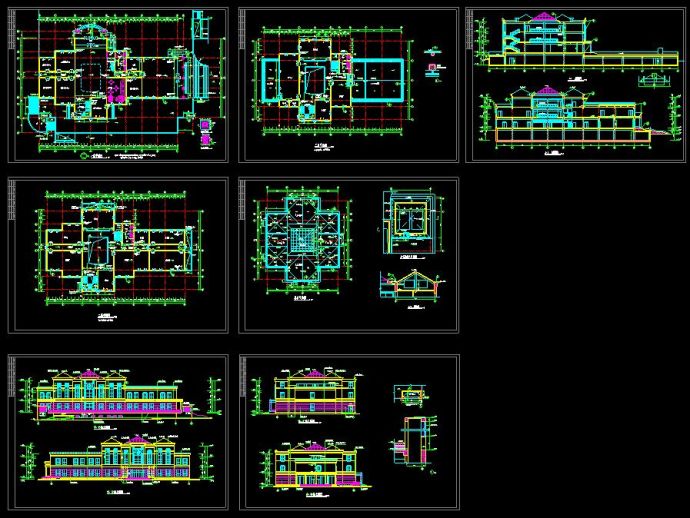 某小区内高档会所建筑设计CAD施工图_图1