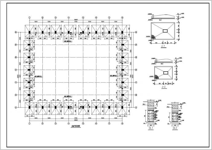 2017某排架结构平房粮仓结构CAD图纸（含设计说明）_图1