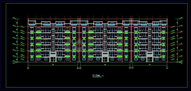 某地多层住宅楼建筑方案设计CAD施工图-图二