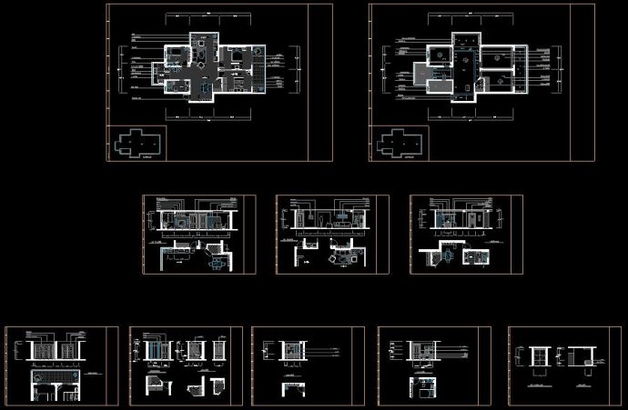 某地住宅别墅日式风格装修设计CAD施工图_图1