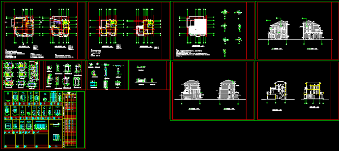 某城市高档别墅小区CAD设计施工图_图1