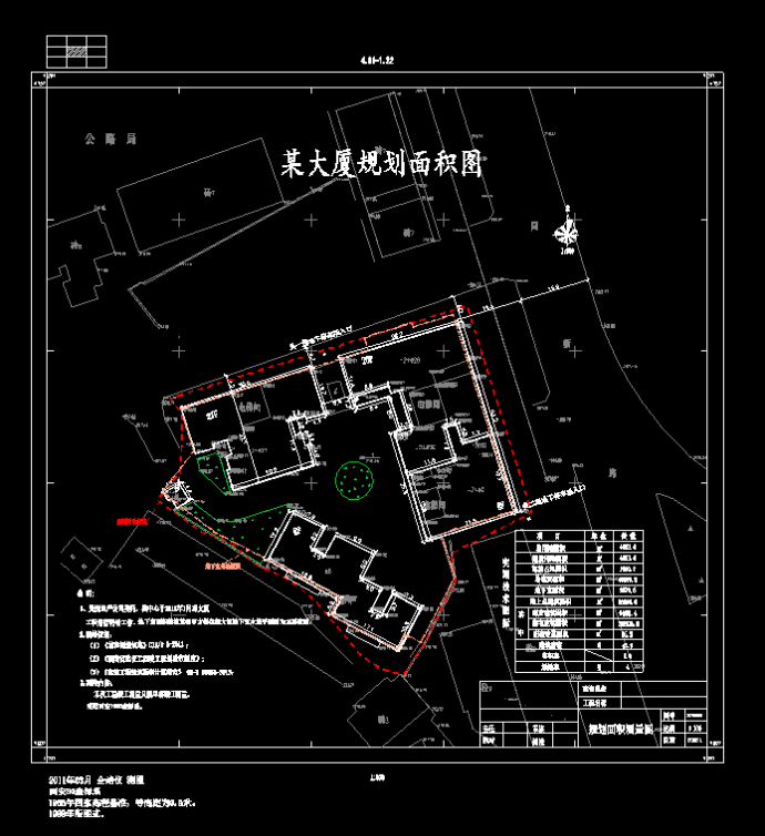 湖南省某市的住宅小区峻工建筑规划图_图1