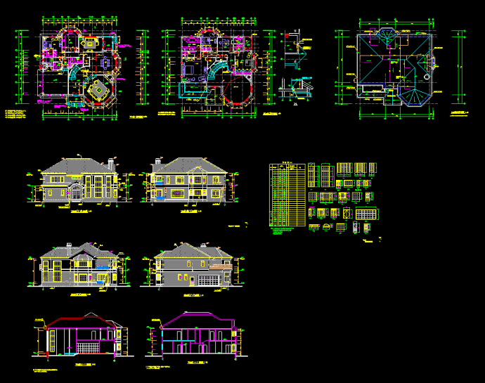 某城市钢结构别墅小区CAD设计建筑图_图1