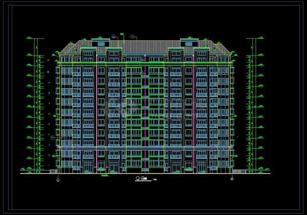 上海某住宅小区高层住宅建筑cad设计施工图(含设计说明）-图二