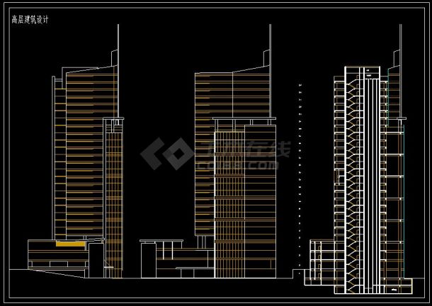 某小区高层建筑设计CAD施工方案图-图二