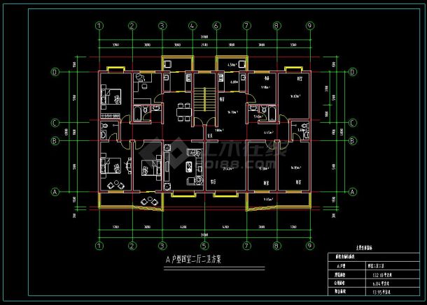 某住宅楼盘项目户型方案设计CAD图-图二