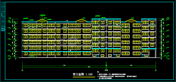 某地一处住宅建筑的CAD设计图纸-图二