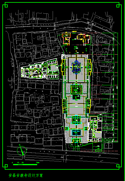 安昌寺设计CAD建筑施工方案图纸-图二