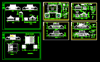 某地财神殿全套建筑CAD设计施工图-图一