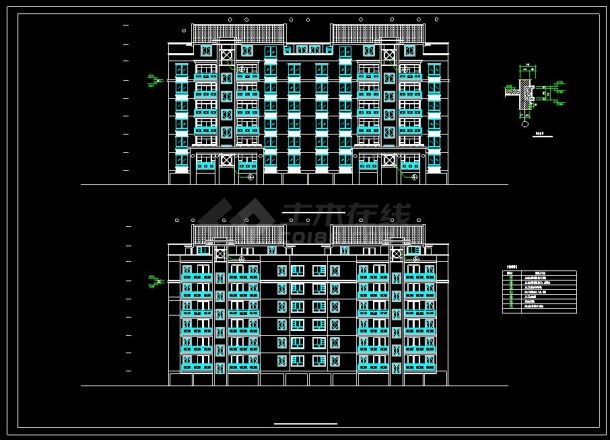 某地多层复式住宅建筑设计CAD施工图-图二