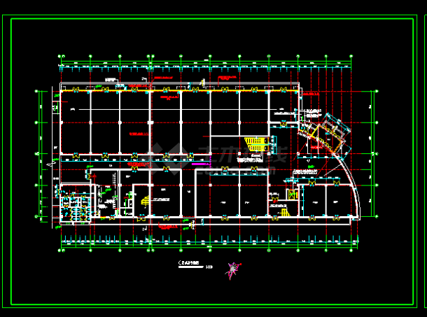大型商场建筑施工设计CAD整体大样图-图二