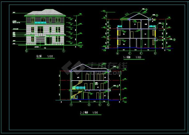某地高级公寓楼建筑方案设计CAD施工图-图二