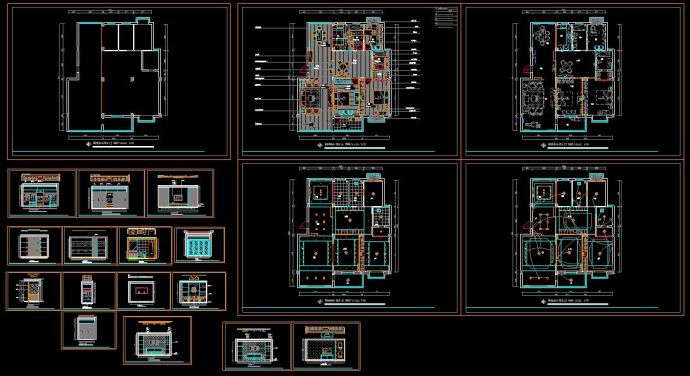 某高档小区住宅室内装修CAD设计施工图_图1