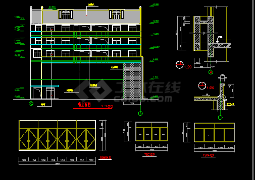 某市高层商住楼建筑施工CAD设计平面图纸-图二