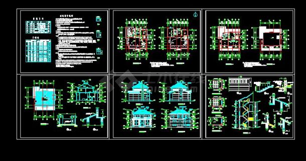 航民村别墅全套建筑设计施工CAD图纸-图一
