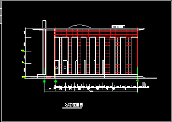 某城市图书馆建筑CAD设计方案图纸-图二