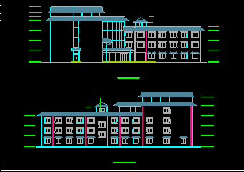 某城镇宾馆建筑CAD设计平面施工图纸-图二