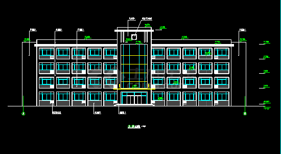 某工厂综合楼建筑CAD施工设计扩出图纸-图二
