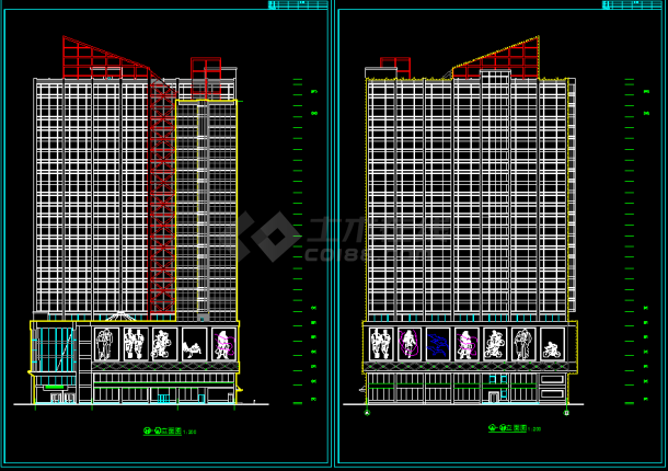 某市区高层综合商业CAD建筑图纸-图二