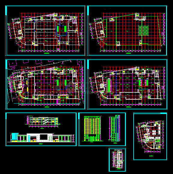 某大型商场设计施工全套CAD方案图-图一