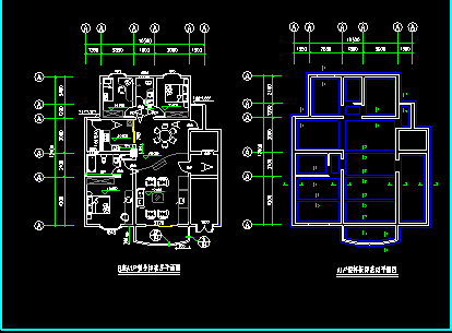 某别墅样板房建筑CAD设计竣工平面图纸-图二