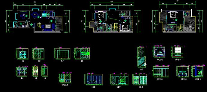 某住宅小区高级复式公寓室内装修设计CAD图纸_图1