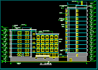 某市高层宾馆全套建筑CAD设计施工图纸-图二