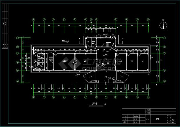 某五层防疫站建筑设计方案CAD图(含设计说明）-图二