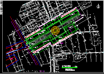 某商业步行街建筑CAD施工设计图及效果图-图二