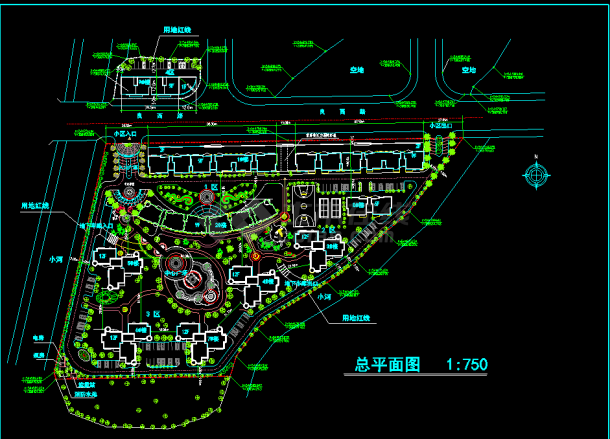 某市小高层住宅区规划建筑CAD设计平面图纸-图一