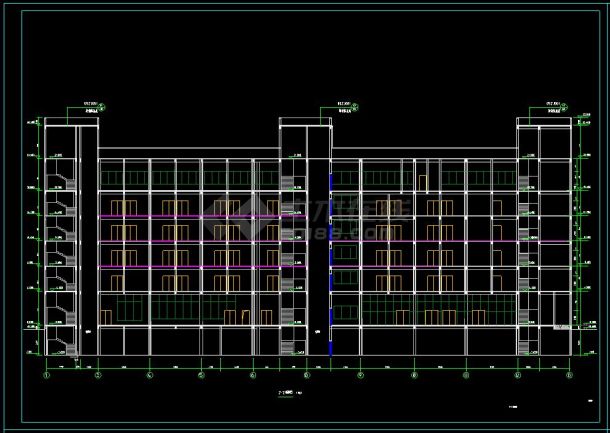 某县级六层医院建筑设计CAD施工图-图二