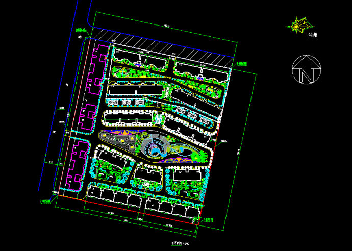 某住宅小区规划平面建筑CAD施工设计总图纸_图1