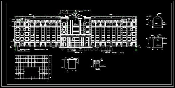 某县级五层医院建筑设计CAD方案图-图二