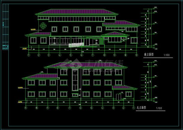 某乡镇门诊楼建筑设计CAD施工图(含设计说明）-图二
