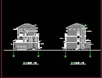 某私人高档别墅建筑CAD设计施工图纸-图二