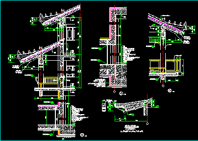 某古建筑墙身建筑施工CAD大样图-图二