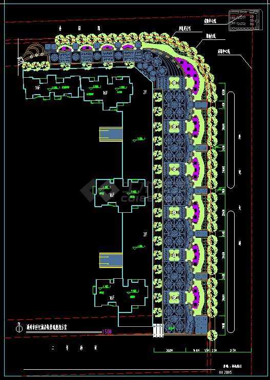某住宅小区景观规划设计CAD平面施工图-图二