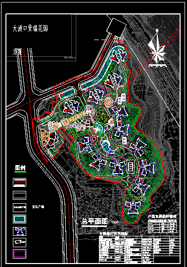 重庆某花园小区规划方案cad总平面设计图-图一