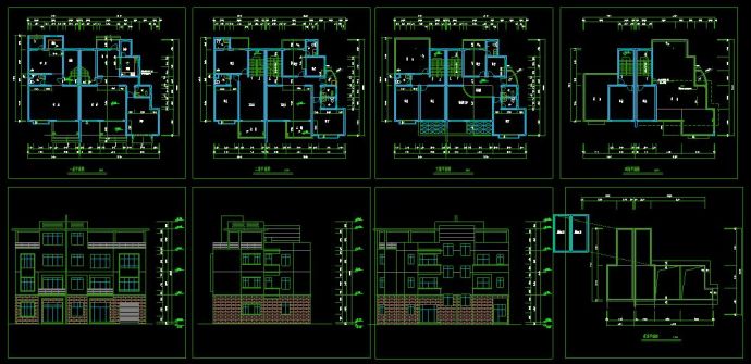 某地多层私人住宅楼建筑设计CAD方案图_图1