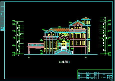 某地现代风格别墅建筑设计CAD施工图纸-图二