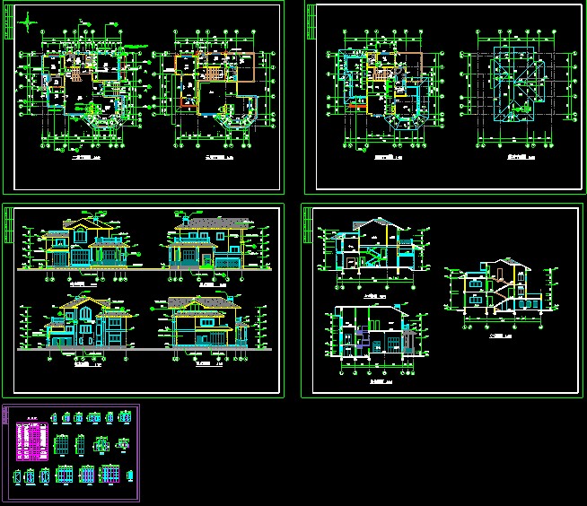 某别墅建筑设计CAD全套施工图纸_图1